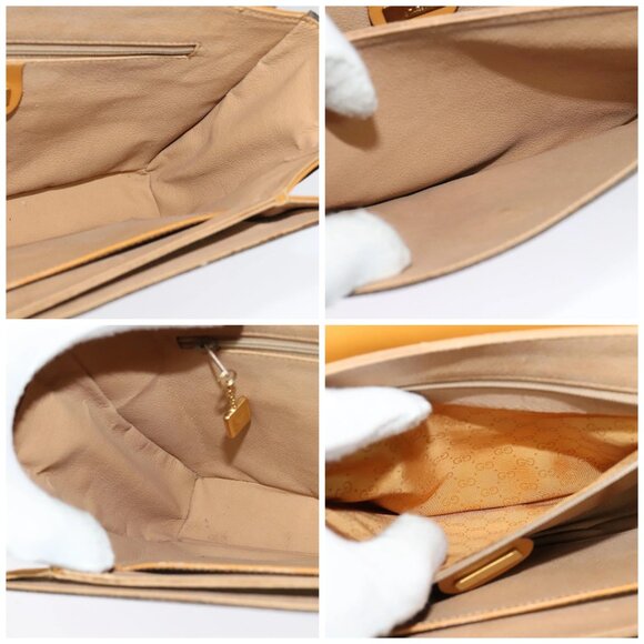 GUCCI Shoulder Bag Canvas Leather Brown Gold Auth ep10464 - Picture 16 of 16